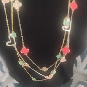 & Other Stories Gold and Silver Double-Strand Necklace